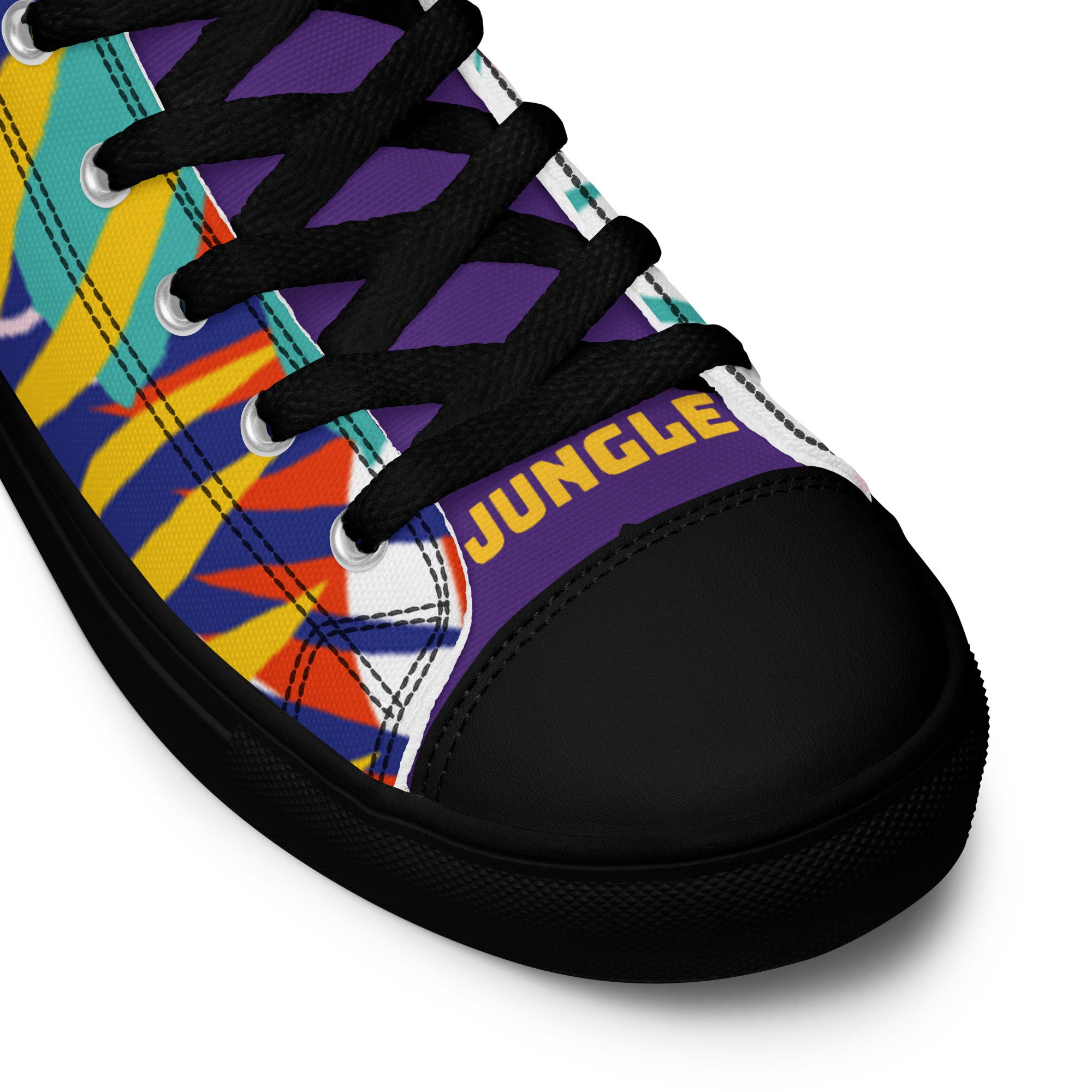 Jungle Leaf High Top Canvas Shoes: Men's Luxury Jungle Leaf High Top Canvas Shoes: Men's Luxury