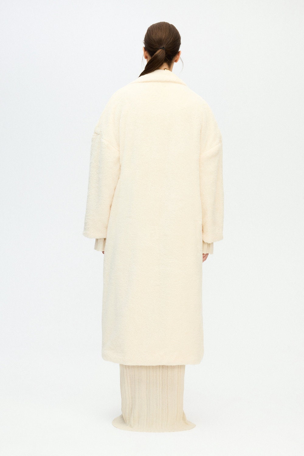 Sherpa Long Jacket Cream Soft Sherpa Long Jacket Cream Soft