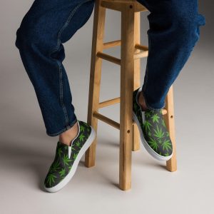 Cannabis Sneakers For Men 420 Lifestyle Canvas Slip