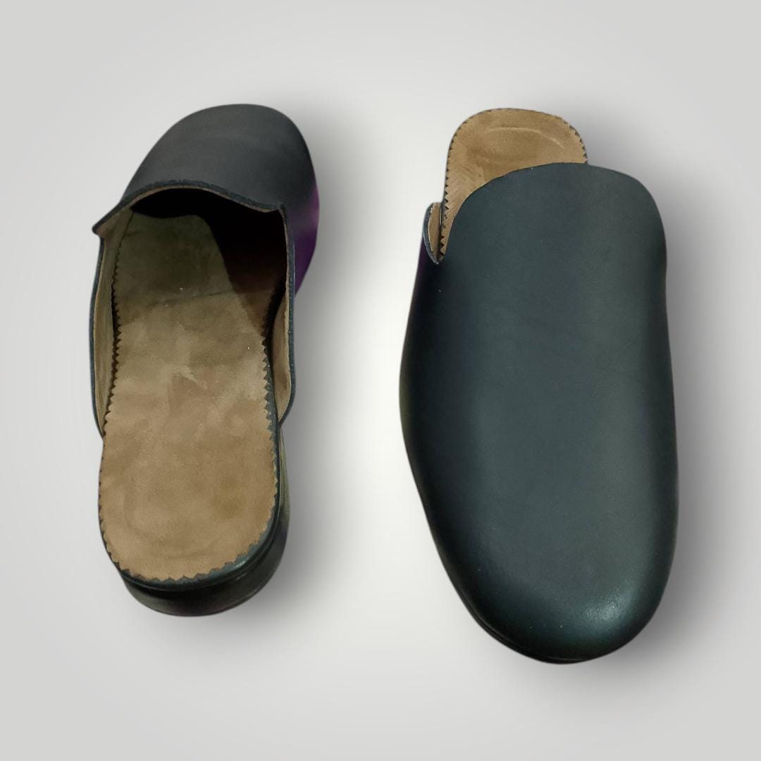 Handmade Moroccan Leather Sabot Comfortable Slip Clogs Women Handmade Moroccan Leather Sabot Comfortable Slip Clogs Women