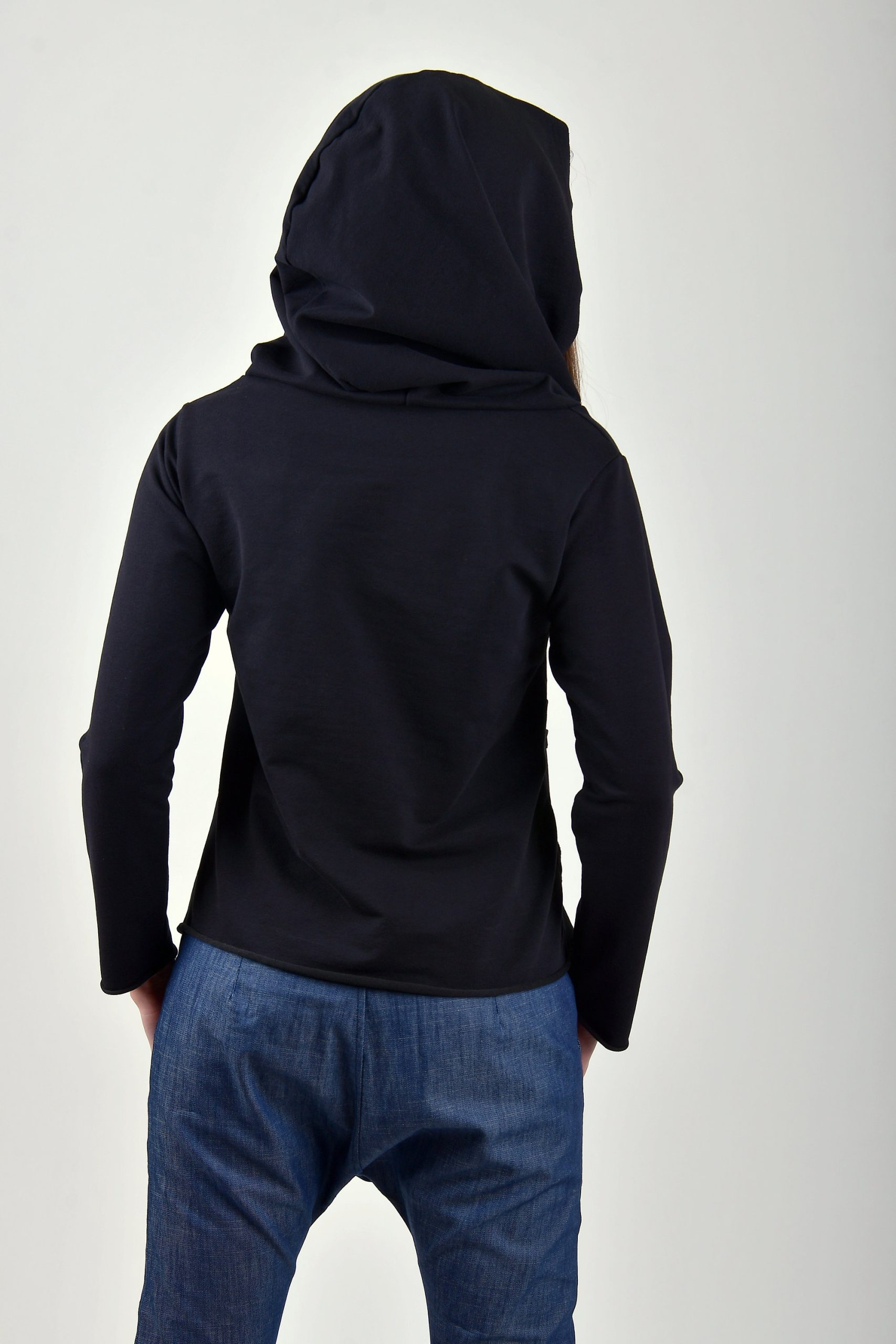 Women Asymmertric Top/women Asymmetric Sweatshirt/black Blouse/black Hoodie Women Asymmertric Top/women Asymmetric Sweatshirt/black Blouse/black Hoodie