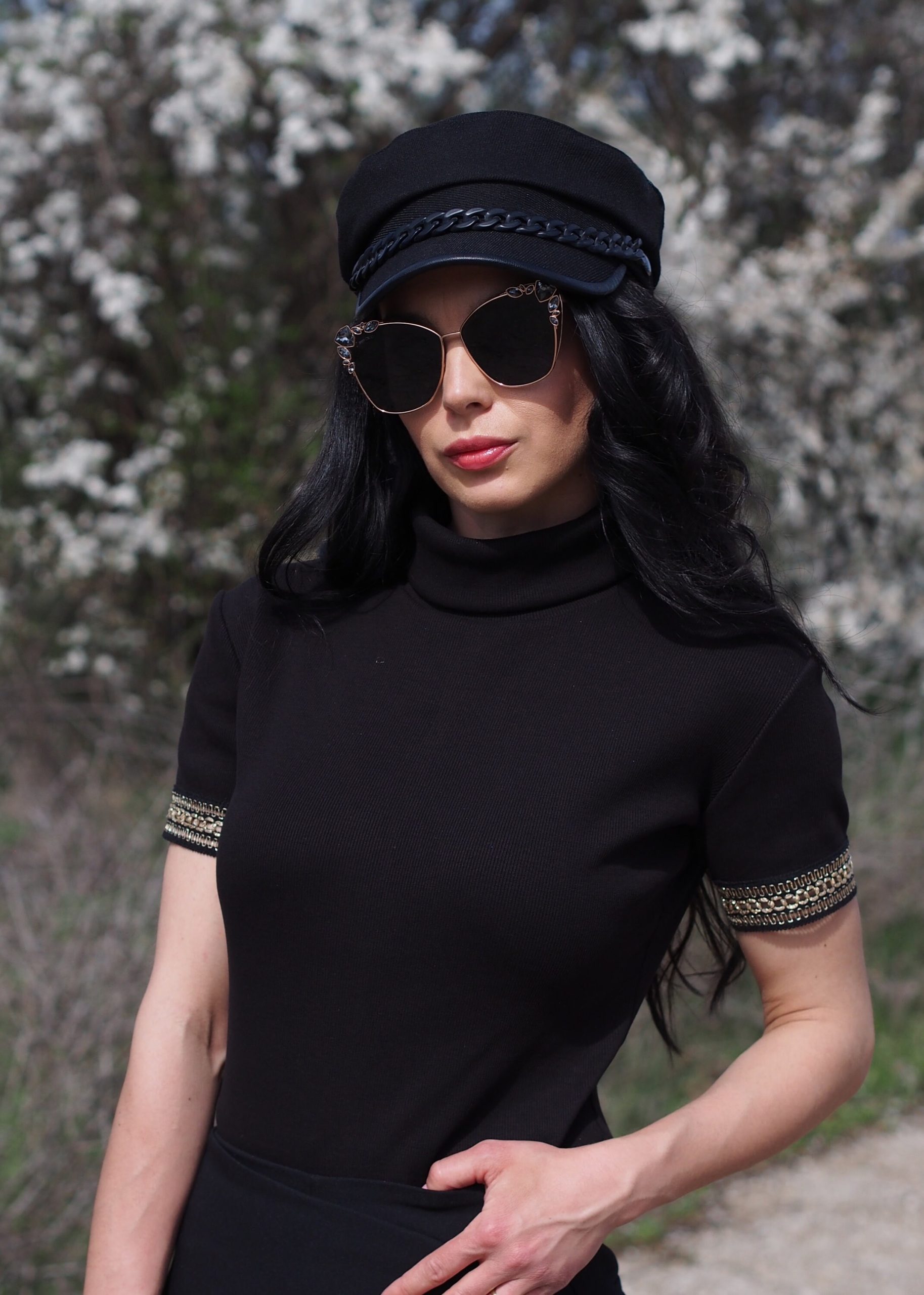 Black Women Top Spring Polo Blouse Extravagant Black Women Top Spring Polo Blouse Extravagant
