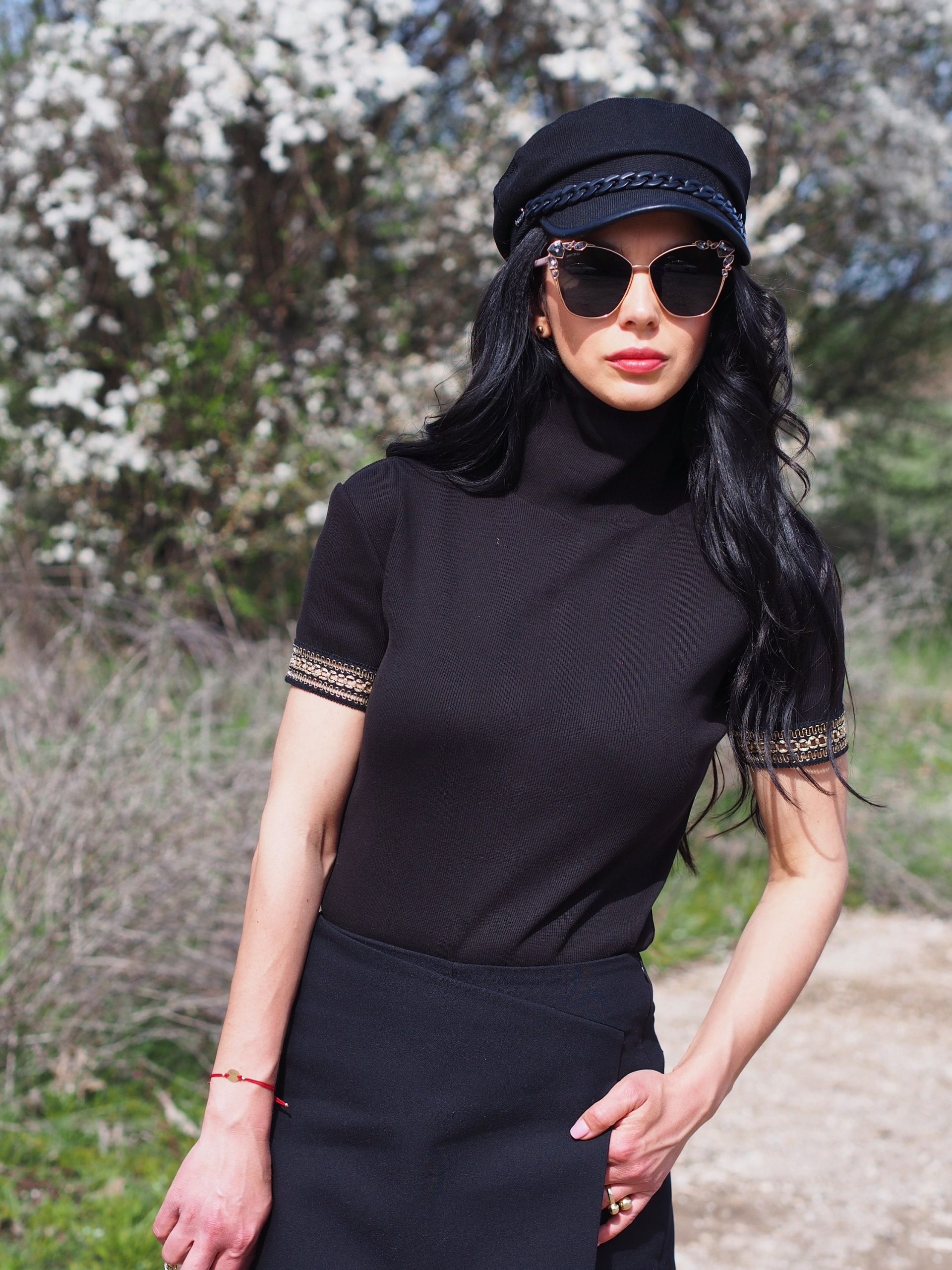Black Women Top Spring Polo Blouse Extravagant Black Women Top Spring Polo Blouse Extravagant