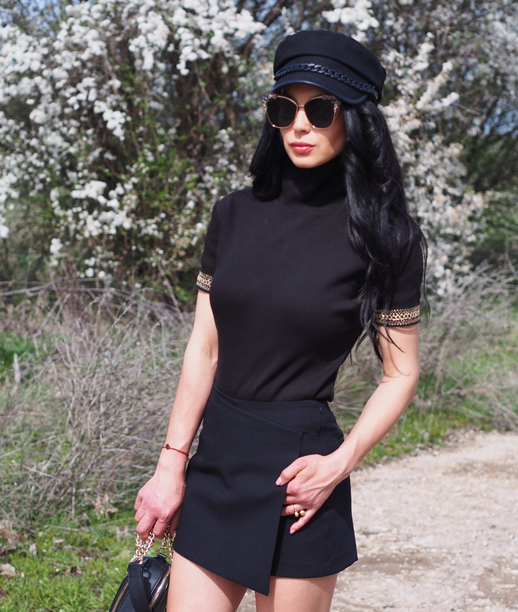 Black Women Top Spring Polo Blouse Extravagant Black Women Top Spring Polo Blouse Extravagant