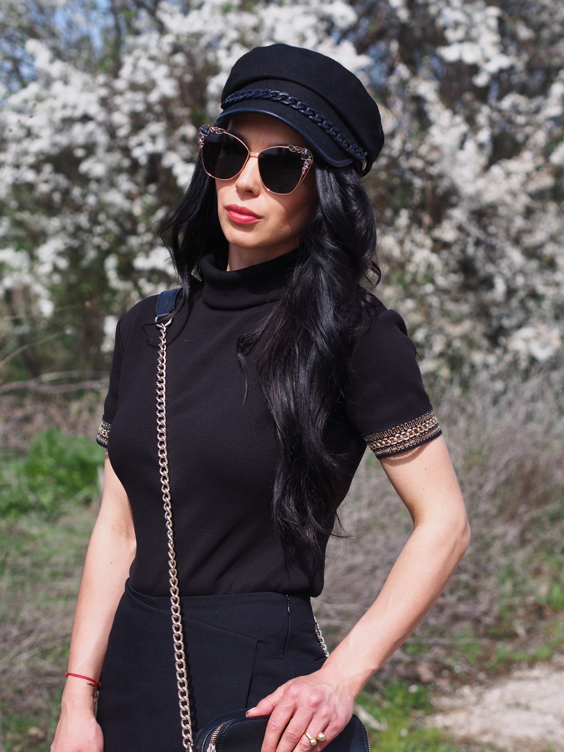 Black Women Top Spring Polo Blouse Extravagant Black Women Top Spring Polo Blouse Extravagant