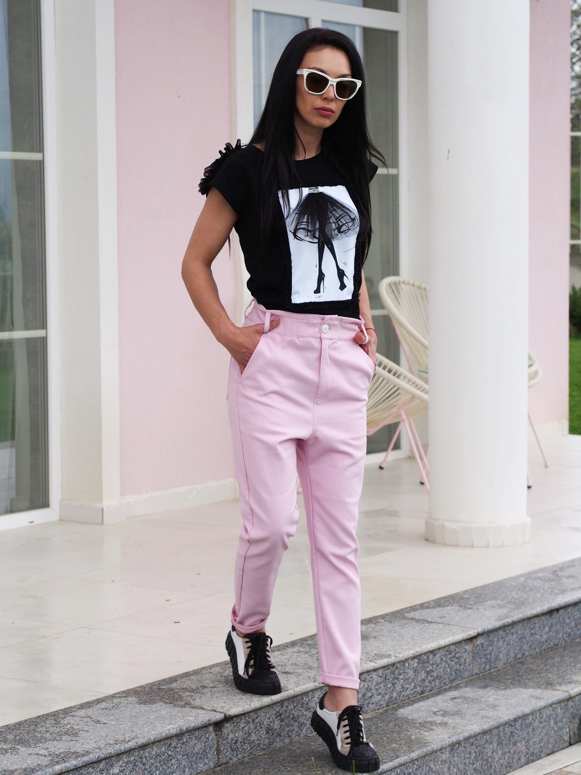Extravagant Black Summer Top Women Tulle Blouse With Extravagant Black Summer Top Women Tulle Blouse With