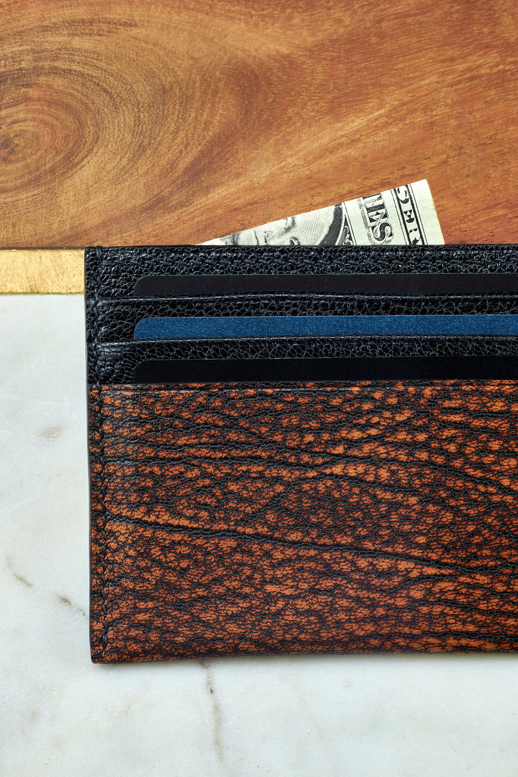 Slim Leather Card Holder Wallet For 6 Cards Slim Leather Card Holder Wallet For 6 Cards
