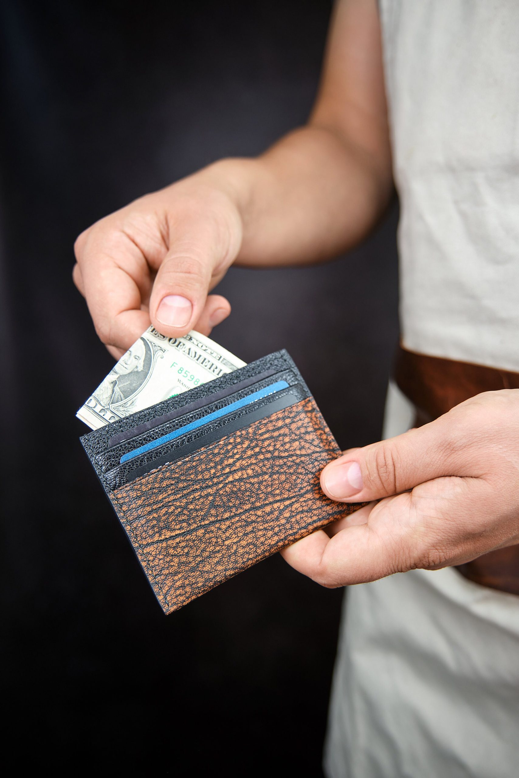 Slim Leather Card Holder Wallet For 6 Cards Slim Leather Card Holder Wallet For 6 Cards