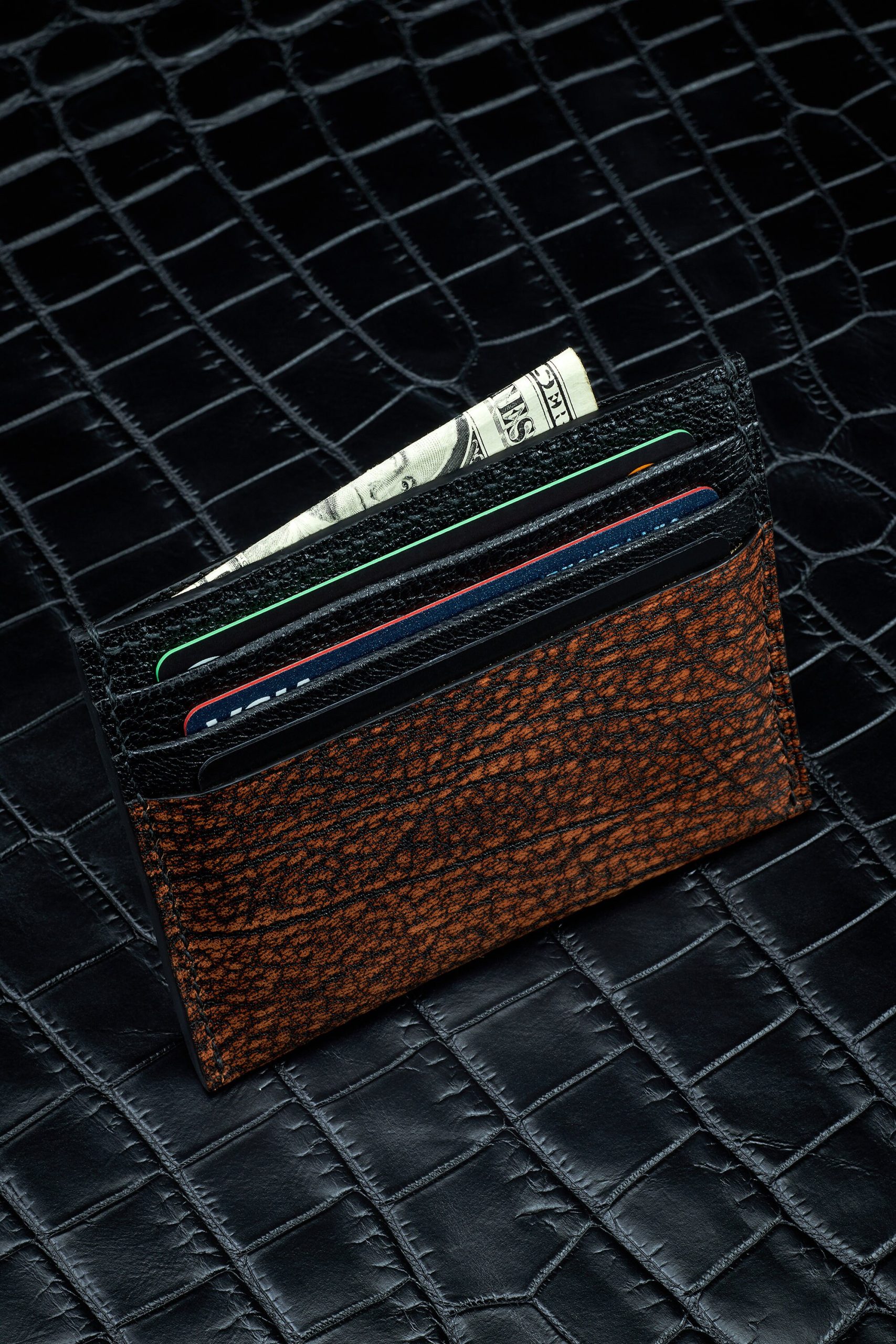 Slim Leather Card Holder Wallet For 6 Cards Slim Leather Card Holder Wallet For 6 Cards