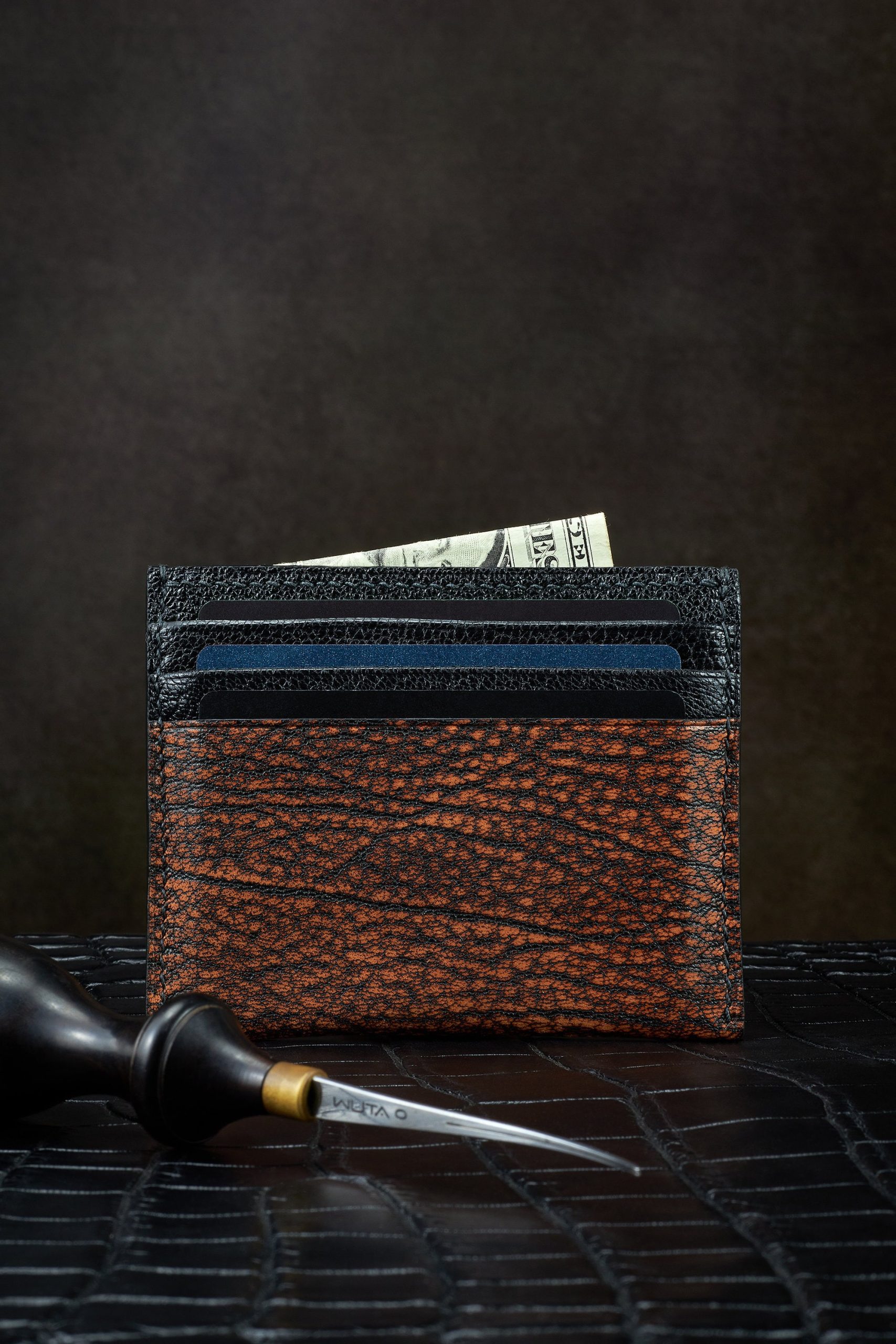 Slim Leather Card Holder Wallet For 6 Cards Slim Leather Card Holder Wallet For 6 Cards