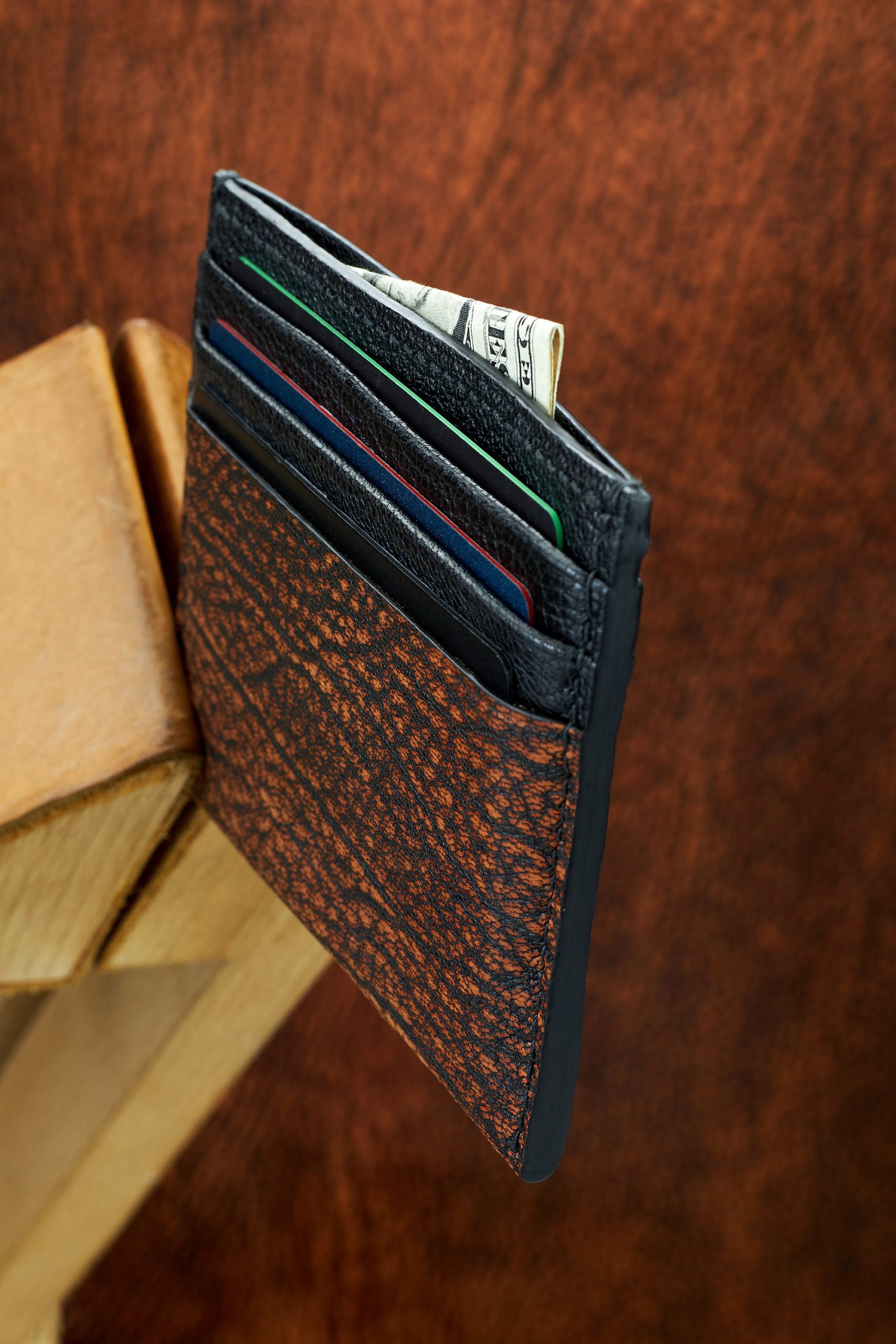 Slim Leather Card Holder Wallet For 6 Cards Slim Leather Card Holder Wallet For 6 Cards