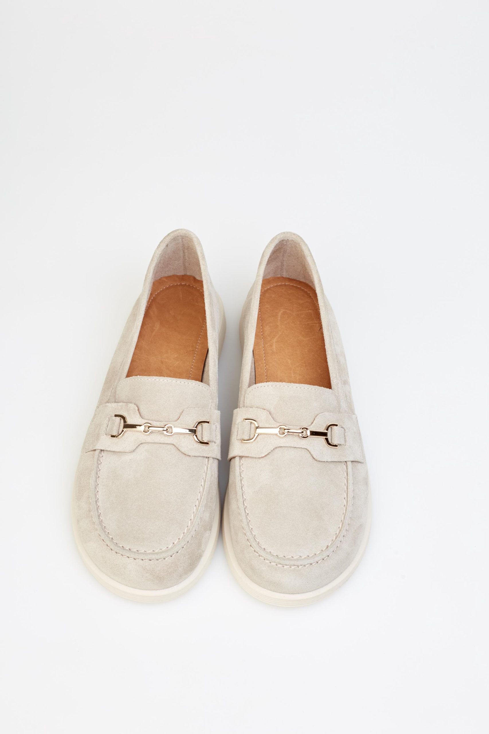 Stylish Beige Loafers Handmade Women's Suede Comfortable Grounding Stylish Beige Loafers Handmade Women's Suede Comfortable Grounding