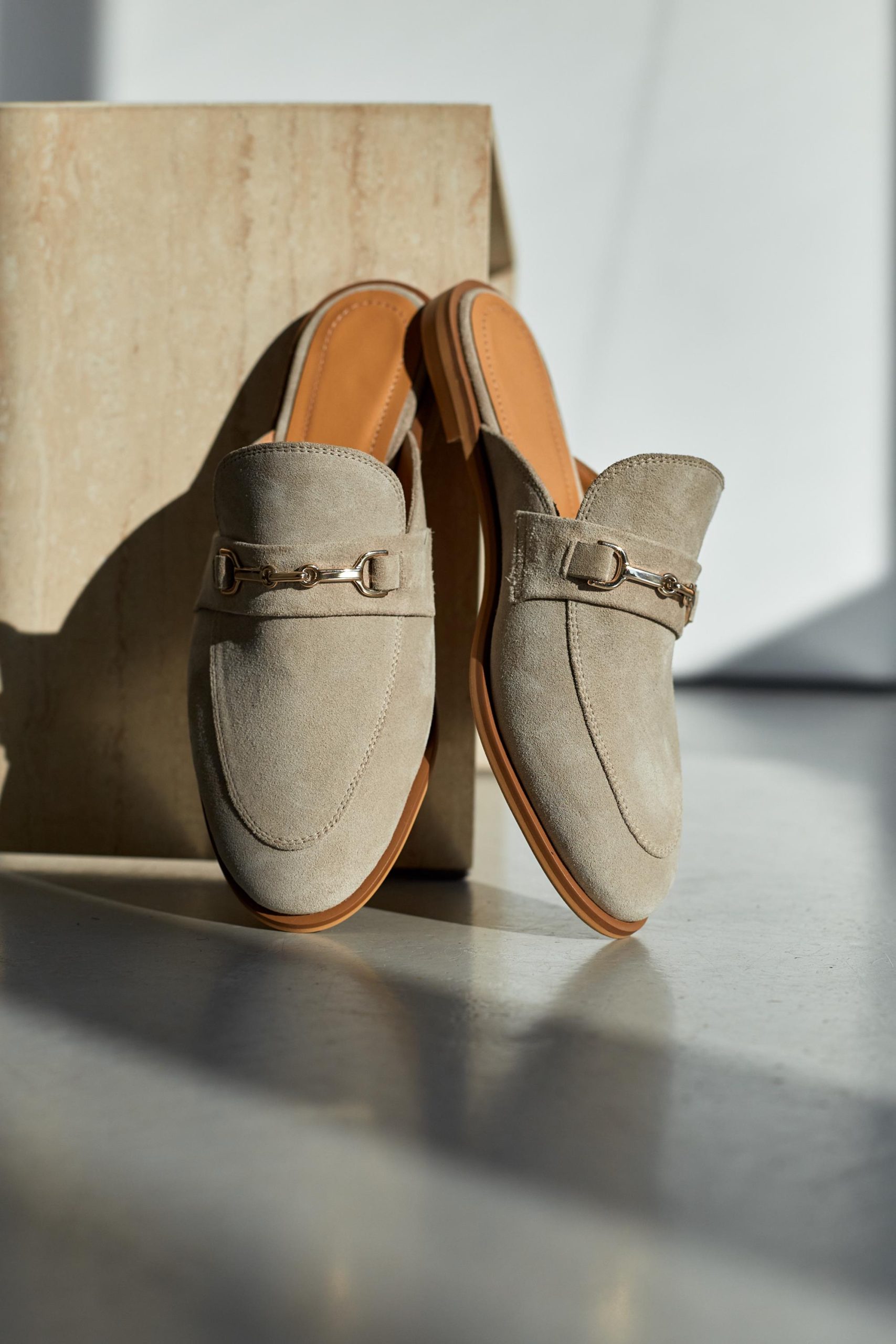 Classic Mules From Suede Leather Stylish Slip On Classic Mules From Suede Leather Stylish Slip On
