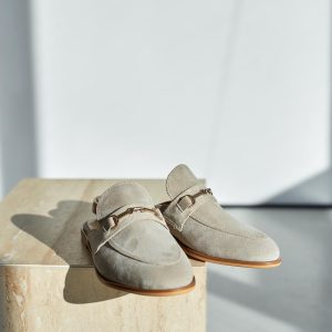Classic Mules From Suede Leather Stylish Slip On